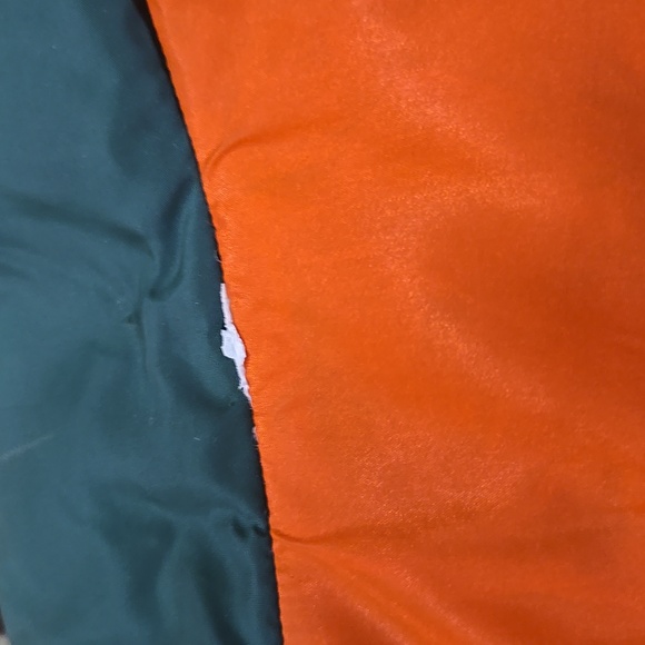 Vintage Hunter Orange Down Vest Puffer Vest Puffy Hunting Green Western Cowboy - Picture 15 of 16